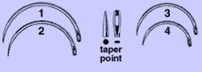 Picture of Suture Needle Anchor™ 1/2 Circle Taper Point Needle Murphy Intestinal Type Size 4 Needle1825-4DC