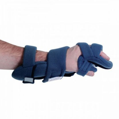 Picture of Hand Contracture Orthosis Rolyan® HANZ™ Antimicrobial WHFO Fabric Left Hand Blue Large081502152