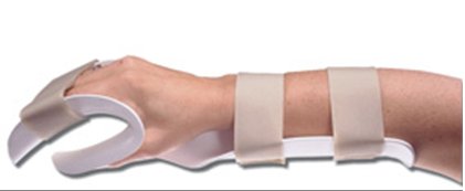 Picture of Hand Splint AliMed® Deluxe Functional Position Thermoplastic Right Hand White Large5187