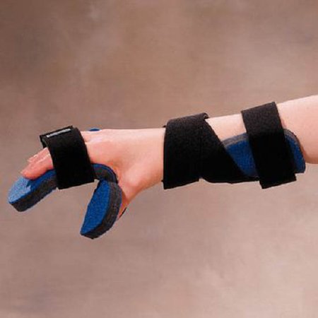 Picture of Functional Resting Hand Orthosis Roylan® Kwik-Form™ Economy Fabric / Foam Right Hand Black / Blue Small / MediumA812730
