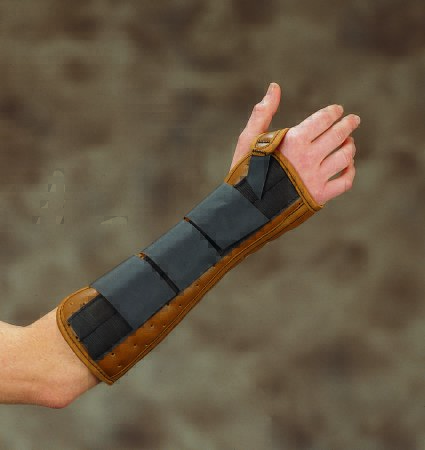 Picture of Wrist / Forearm Brace DeRoyal® Suede Leatherette Right Hand Brown Medium5001-03