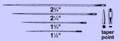 Picture of Suture Needle Anchor™ Straight Taper Point Needle Intestinal Type Size 1-1/2 Needle1843-1.5DC