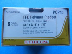 Picture of Cardiovascular Pledget Soft, 9.5 Inch X 4.8 Inch X 1.5 Inch mm, SterilePCP40