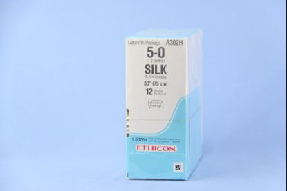 Picture of Suture without Needle Perma - Hand™ SUTUPAK™ Braided Silk Nonabsorbable Coated Size 5 - 0 18 Inch SutureA302H