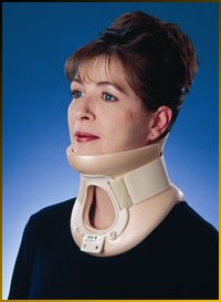 Picture of Rigid Cervical Collar Preformed Adult Medium Two-Piece / Trachea Opening 3-1/4 Inch Height 13 to 16 Inch Neck Circumference19-4132-000