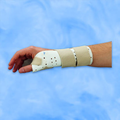 Picture of Wrist and Thumb Splint DeRoyal® Fabric / Foam Left Hand White Small / Medium345S/ML