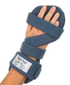 Picture of Resting Hand Splint SoftPro™ Palmar Fabric Left Hand Blue Small52378/NA/NA/LS
