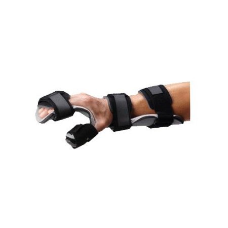 Picture of Resting Hand Splint Rolyan® Fabric / Plastic Left Hand Black / Gray Medium081569409