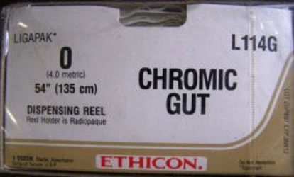Picture of Ligating Reel with Suture LigaPak™ Chromic Gut Absorbable Uncoated Size 0 54 Inch SutureL114G