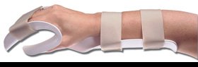 Picture of Hand Splint AliMed® Deluxe Functional Position Thermoplastic Left Hand White Medium5184
