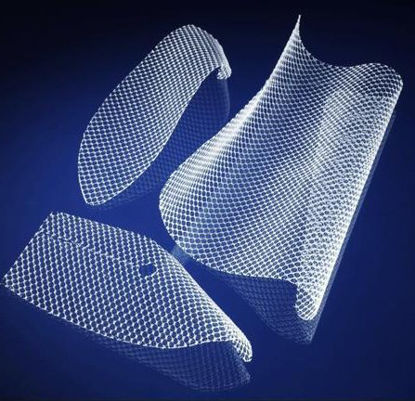 Picture of Inguinal Hernia Repair Mesh Bard® Soft Mesh Nonabsorbable Polypropylene Monofilament 4 X 6 Inch Rectangle with Keyhole Style Sterile0117010