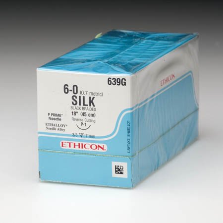 Picture of Suture without Needle Perma - Hand™ SUTUPAK™ Braided Silk Nonabsorbable Coated Size 0 60 Inch SutureSA6H