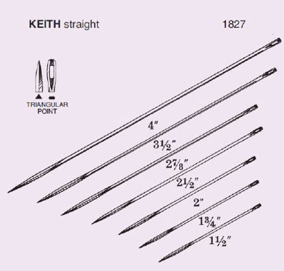 Picture of Suture Needle Anchor™ Straight Triangular Point Needle Keith Abdominal Type Size 4 Needle1827-4R