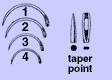 Picture of Suture Needle Anchor™ 1/2 Circle Taper Point Needle Eye Type Size 4 Needle1833-4DC