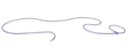 Picture of Antibacterial Suture with Needle STRATAFIX™ Symmetric PDS® Plus Absorbable Uncoated Violet Suture Monofilament Polydioxanone with Irgacare MP Antibacterial Suture Size 2 - 0 45 cm Suture 1-Needle 26 mm Length 3/8 Circle Reverse Cutting NeedleSXPP1B101