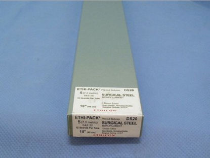 Picture of Suture without Needle ETHI-PACK™ Stainless Steel Nonabsorbable Uncoated Size 4 - 0 18 Inch SutureDS32