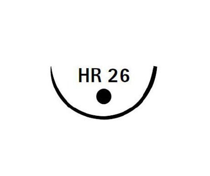 Picture of Suture with Needle Novosyn® Absorbable Coated Violet Suture Braided Polyglycolide Size 2 - 0 70 cm Suture 1-Needle 26 mm Length 1/2 Circle Taper Point NeedleC0068042