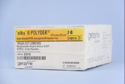 Picture of Suture without Needle Polydek® Braided Polyester Nonabsorbable Coated Size 5 - 0 30 Inch SutureX-6064
