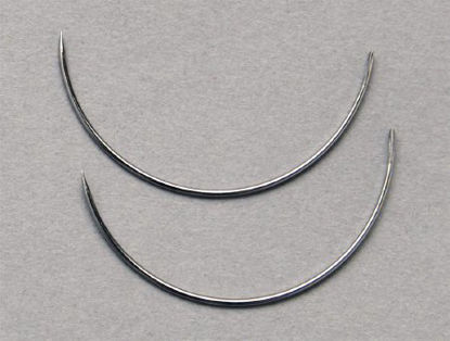 Picture of Suture Needle Richard-Allan® 1/2 Circle Taper Point Needle French Spring Eye Type Size 5 Needle212905