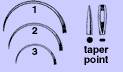 Picture of Suture Needle Anchor™ 1/2 Circle Cutting Edge Needle Cutting Edge Type Size 2 Needle1861-2DC
