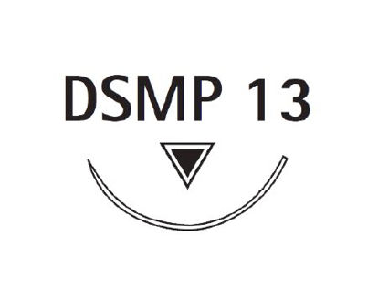 Picture of Suture with Needle Novosyn® Absorbable Coated Undyed Suture Braided Polyglycolide Size 6 - 0 45 cm Suture 1-Needle 13 mm Length 3/8 Circle Reverse Cutting NeedleG0069618