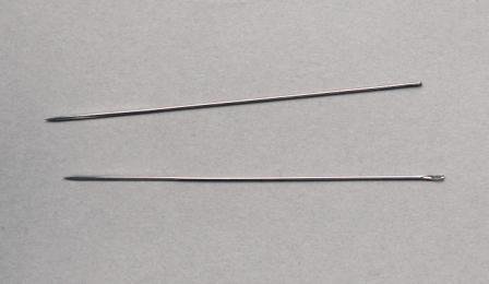 Picture of Suture Needle Richard-Allan® Straight Pointed Needle Bunnell Type Size 2 Needle220002