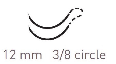 Picture of Suture with Needle Quill™ Knotless Tissue-Closure Device Absorbable Uncoated Violet Suture Barbed Monofilament PDO (Polydioxanone) Size 3 - 0 7 cm Suture Double-Armed 12 mm Length 3/8 Circle Diamond Point NeedleRA-1017Q