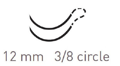 Picture of Suture with Needle Quill™ Knotless Tissue-Closure Device Absorbable Uncoated Violet Suture Barbed Monofilament PDO (Polydioxanone) Size 3 - 0 7 cm Suture Double-Armed 12 mm Length 3/8 Circle Diamond Point NeedleRA-1017Q