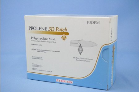 Picture of Hernia Repair Mesh Prolene™ 3D Patch Nonabsorbable Polypropylene Monofilament 1-37/100 X 2-63/100 X 4-3/4 Inch Preshaped Overlay Style Undyed SterileP3DPM