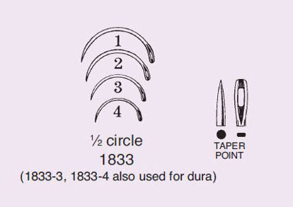 Picture of Suture Needle Anchor™ 1/2 Circle Taper Point Needle Eye Type Size 3 Needle1833-3R