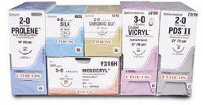 Picture of Suture without Needle Polydek® Braided Polyester Nonabsorbable Coated Size 0 18 Inch Suture6-915