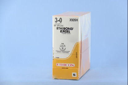 Picture of Suture with Needle Ethibond Nonabsorbable Coated Green Suture Braided Polyester Size 3 - 0 30 Inch Suture Double-Armed 17 mm Length 3/8 Circle Taper Cut NeedleX926H