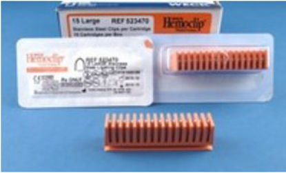 Picture of Traditional Style Ligating Clip Hemoclip® Titanium Large Orange Clip 15 Clips523770