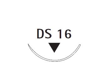 Picture of Suture with Needle Dafilon® Nonabsorbable Uncoated Blue Suture Monofilament Polyamide Size 1 75 cm Suture 1-Needle 16 mm Length 3/8 Circle Reverse Cutting NeedleC0935123