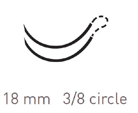 Picture of Suture with Needle Quill™ Knotless Tissue-Closure Device Absorbable Uncoated Violet Suture Barbed Monofilament PDO (Polydioxanone) Size 3 - 0 7 cm Suture Double-Armed 18 mm Length 3/8 Circle Diamond Point NeedleRA-1010Q