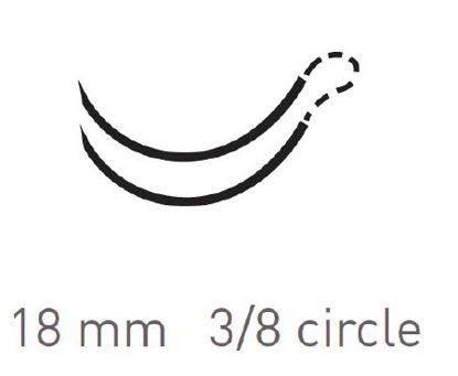 Picture of Suture with Needle Quill™ Knotless Tissue-Closure Device Absorbable Uncoated Violet Suture Barbed Monofilament PDO (Polydioxanone) Size 3 - 0 7 cm Suture Double-Armed 18 mm Length 3/8 Circle Diamond Point NeedleRA-1010Q