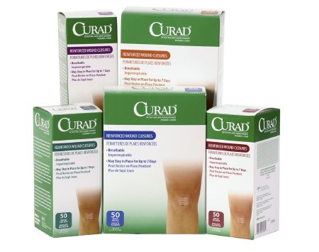 Picture of Skin Closure Strip Medi-Strips® 1 X 5 Inch Nonwoven Material Reinforced Strip WhiteNON250501