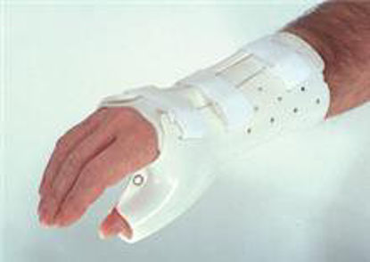 Picture of Wrist / Hand / Thumb Splint PlastiCast Polyethylene / Foam / Stockinette Left Hand White Medium510272/NA/LM