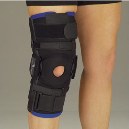 Picture of Knee Brace Warrior® Regular Small D-Ring / Hook and Loop Strap Closure 15-1/2 to 18 Inch Thigh Circumference 16 Inch Length Left or Right Knee14611005