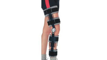 Picture of Post-Op Knee Brace RCAI® Short D-Ring / Hook and Loop Strap Closure Up to 27 Inch Thigh Circumference / Up to 19 Inch Calf Circumference 16 Inch Length Left or Right Knee62954
