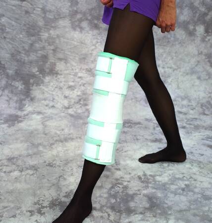 Picture of Knee Immobilizer One Size Fits Most Hook and Loop Closure 16 Inch Length Left or Right Knee3616 BLU UN