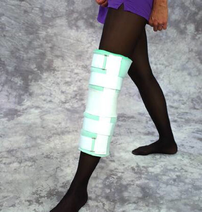 Picture of Knee Immobilizer One Size Fits Most Hook and Loop Closure 16 Inch Length Left or Right Knee3616 BLU UN