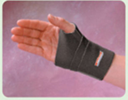 Picture of Wrist Support Rolyan® Fabrifoam® CarpalGard™ Wraparound Foam / NusStim / Nylon / Spandex Right Hand Black Medium / LargeA615232