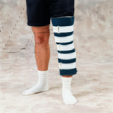 Picture of Knee Immobilizer DeRoyal® One Size Fits Most Hook and Loop Closure 19 Inch Length Left or Right KneeTX4433-19