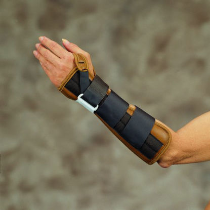 Picture of Wrist / Forearm Splint DeRoyal® Vinyl Right Hand Brown X-Large5020-05