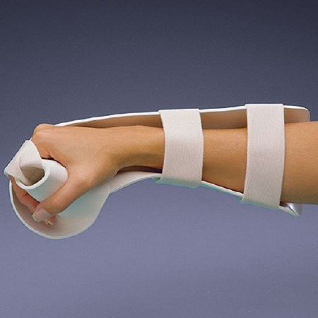 Picture of Spasticity Hand Splint Rolyan® Deluxe Preformed Polyflex II® Left Hand White MediumA4843
