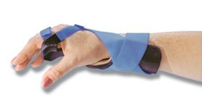 Picture of Ulnar Deviation Wrist Splint Alimed® Long Right Hand Black / Blue Large5209