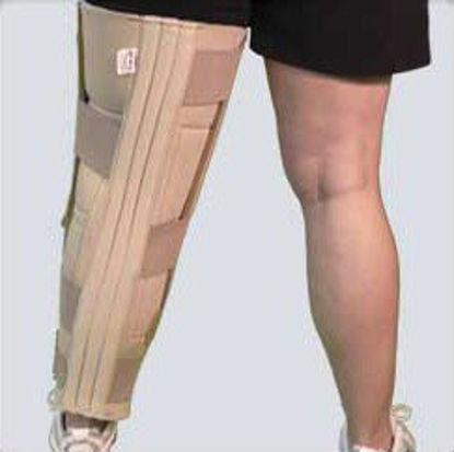 Picture of Knee Immobilizer One Size Fits Most Hook and Loop Strap Closure 20 Inch Length Left or Right Knee01259-B-20