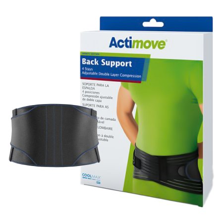 Picture of Back Support Belt with Stays Actimove® Sports Edition Small Hook and Loop Closure 28 to 33 Inch Waist Circumference Adult7554120