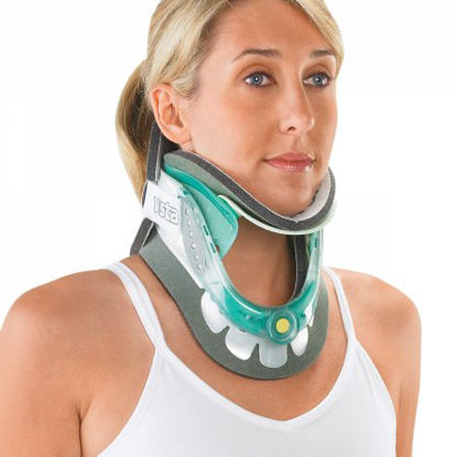Picture of Rigid Cervical Collar Aspen® Vista® Preformed Adult One Size Fits Most Two-Piece / Trachea Opening Adjustable Height081527423